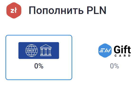 
 Бесплатные депозиты PLN через SWIFT Bank Frick                    