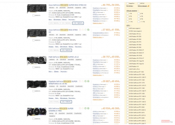 
 Майнинг на Geforce RTX 2070: выбор, настройка, таблица хешрейтов