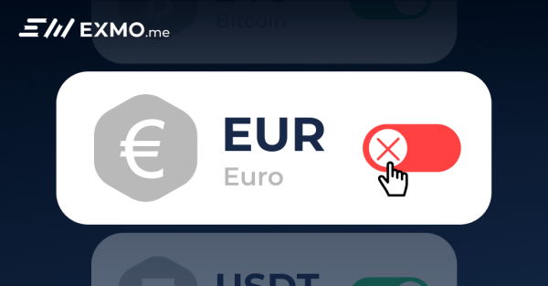 
 EXMO.me исключает из листинга EUR                    